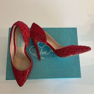 Betsey Johnson Red Embellished Heels